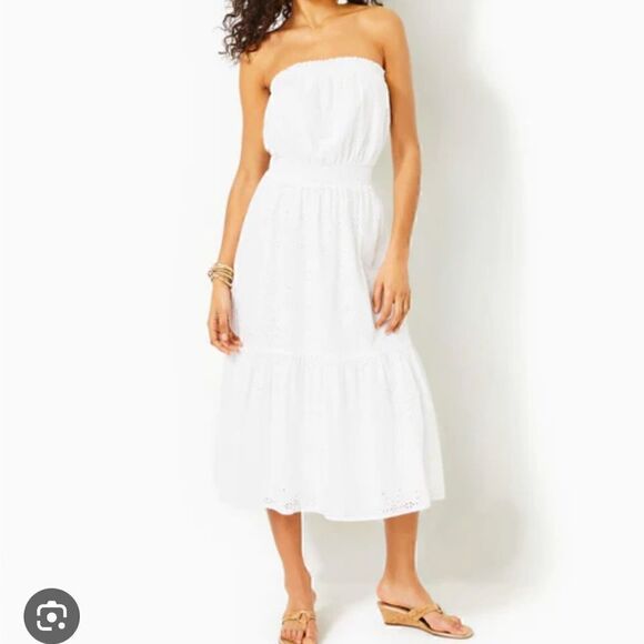 Lilly Pulitzer Dresses & Skirts - Lilly Pulitzer Nikole Strapless Eyelet Dress